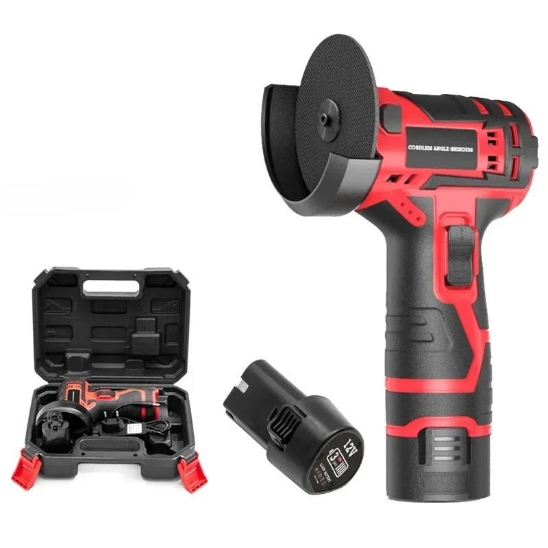 

12V 3 Inch Mini Angle Grinder Cordless Lithium Battery Angle Grinder Rechargeable Household Handheld Cutting Polishing Machine
