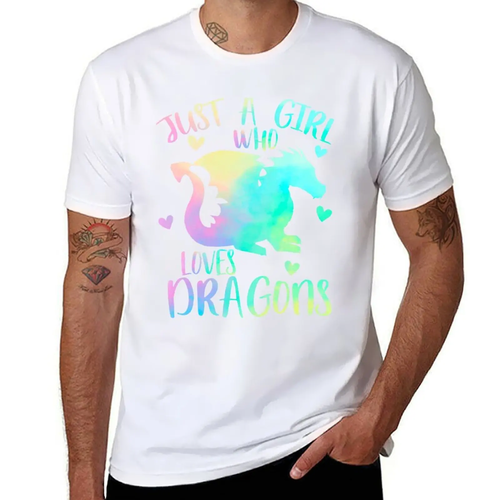 

Just a Girl who loves Dragons T-Shirt t shirts for man pack cotton t shirt for man T-Shirt