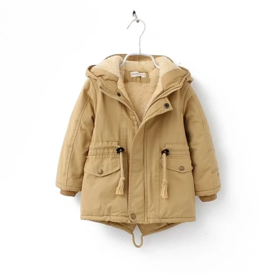 Children's Boys Winter Padded Thickened Jacket Autumn Winter Female Children's Cotton Clothes Children's Cotton Coat 100-160CM