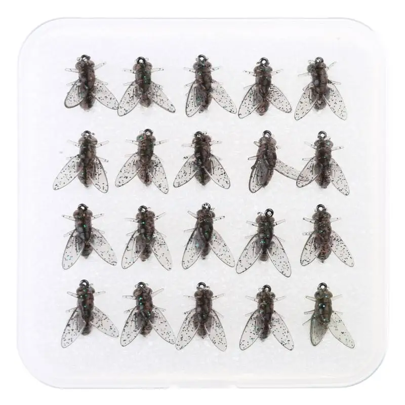 20Pcs Fly Fishing Baits Trout Jigs Swimbaits Fly Spinner Swim Baits Enduring