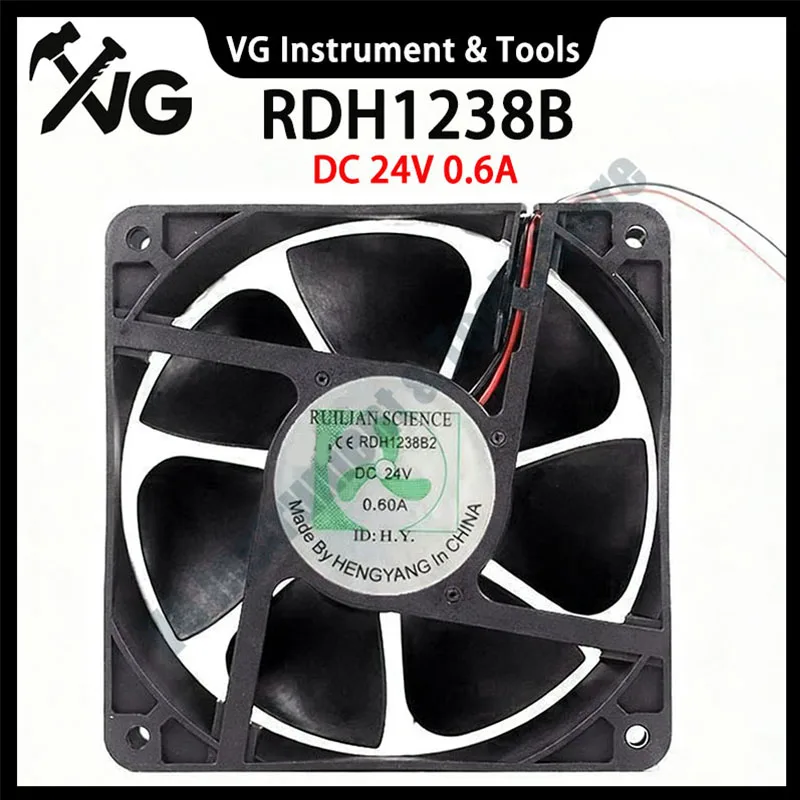 New FOR original RDH1238B2 DC 24V 0.60A 12038 12CM 120x120x38mm 2-Wires welding machine inverter cooling fan