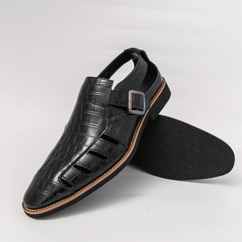 Casual men's sandals Retro versatile design style Daily Business Office Gentleman Adult Outdoor Plus Size 38-46 Summer Shoes Hot
