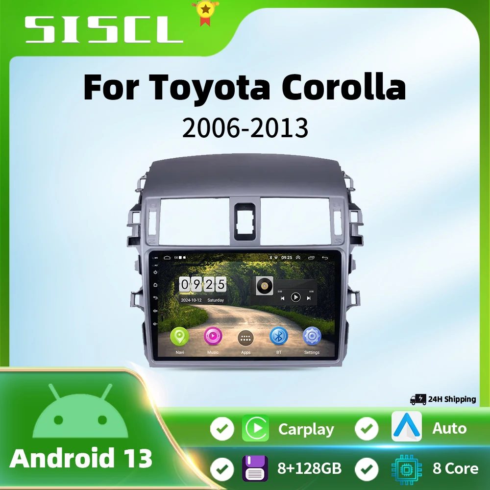 For Toyota Corolla E140/E150 2006-2013 4G Android 11 Car Stereo Radio Multimedia Video Player Navigation GPS Carplay