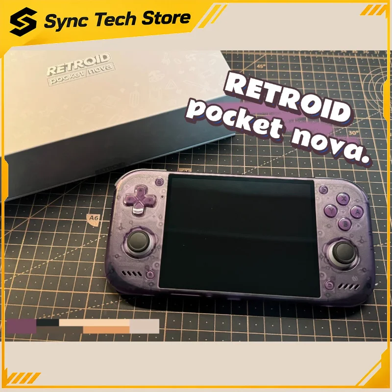 Retroid Pocket Nova Handheld Game Console 4.5 Inch 4:3 AMOLED Screen QCS8550 Android 13 Retro Game Player Hall Joystick Console