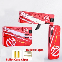 Alloy Soft Bullet Gun for Children, Life Car Toy, Metal Card Gun, Folding, Tide Play, Boy Toy, 1pc