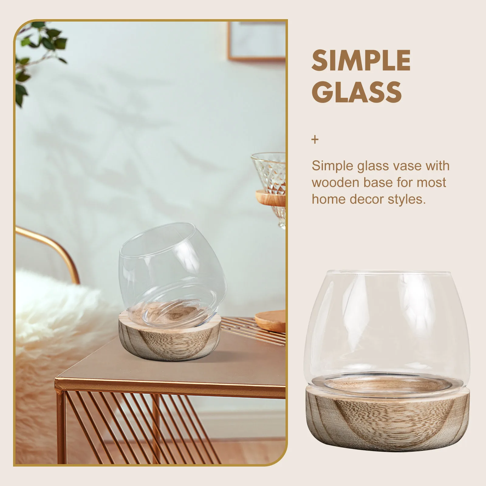 

1pcs Glass Vase Fish Tank Transparent Hydroponic Flowerpot Micro Landscape Bottle For Home Decor Plant Storage Pot Simple