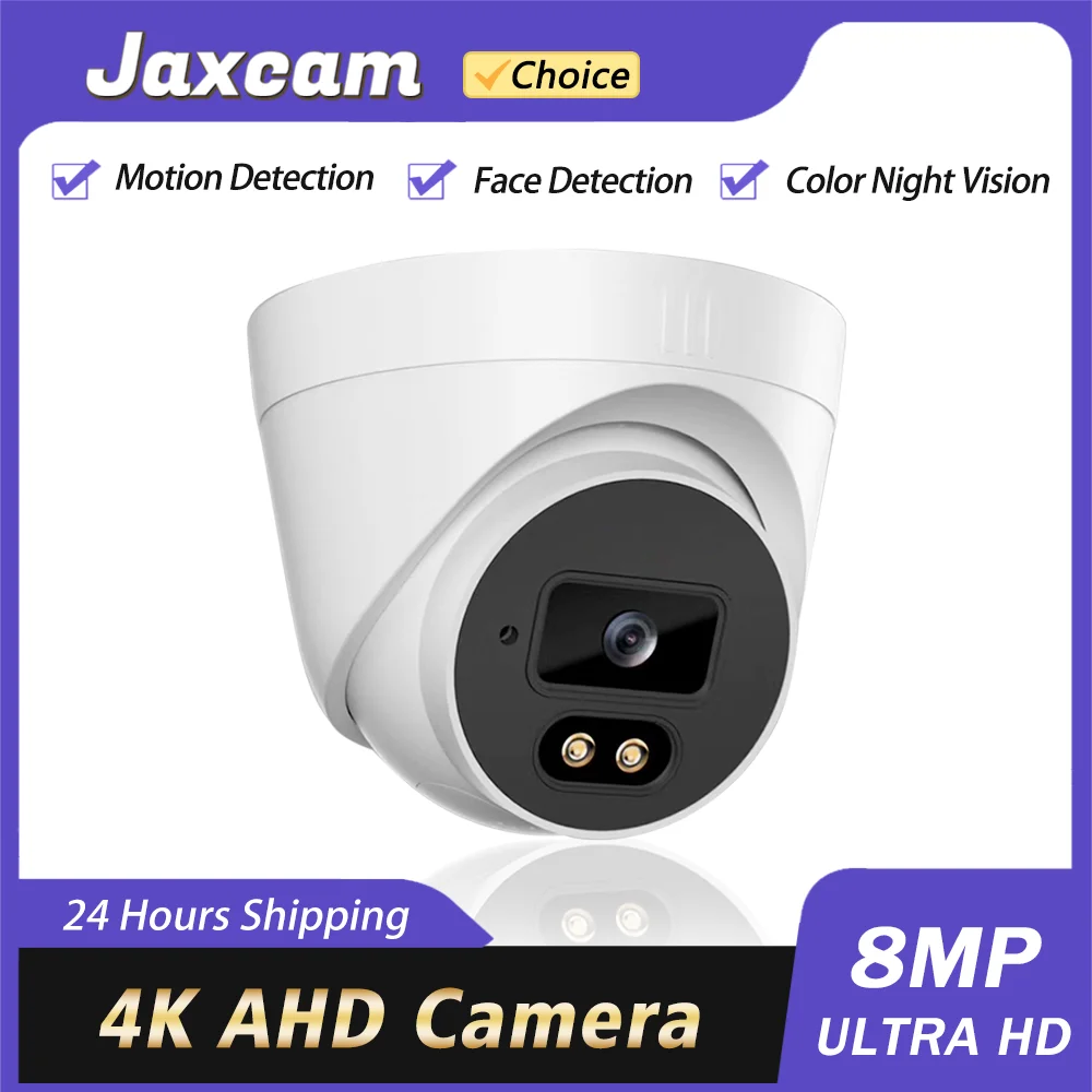 

8MP AHD 24H Full Color Night Vision Security CCTV Dome Camera 4K Led Lighting Coaxial Digital Indoor Outdoor AHD Camera 6in1-XVI