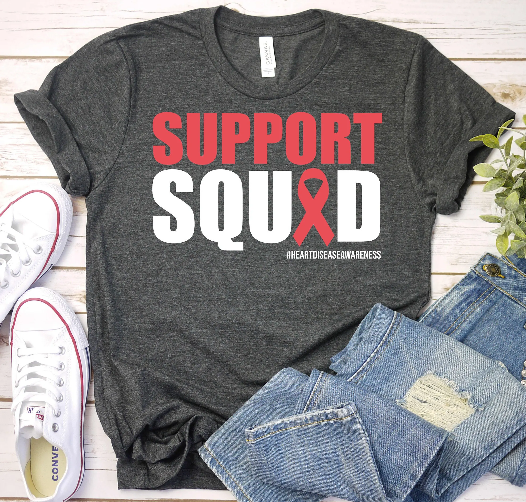 Heart Disease Awareness T Shirt Attack Survivor Support Transplant Recovery