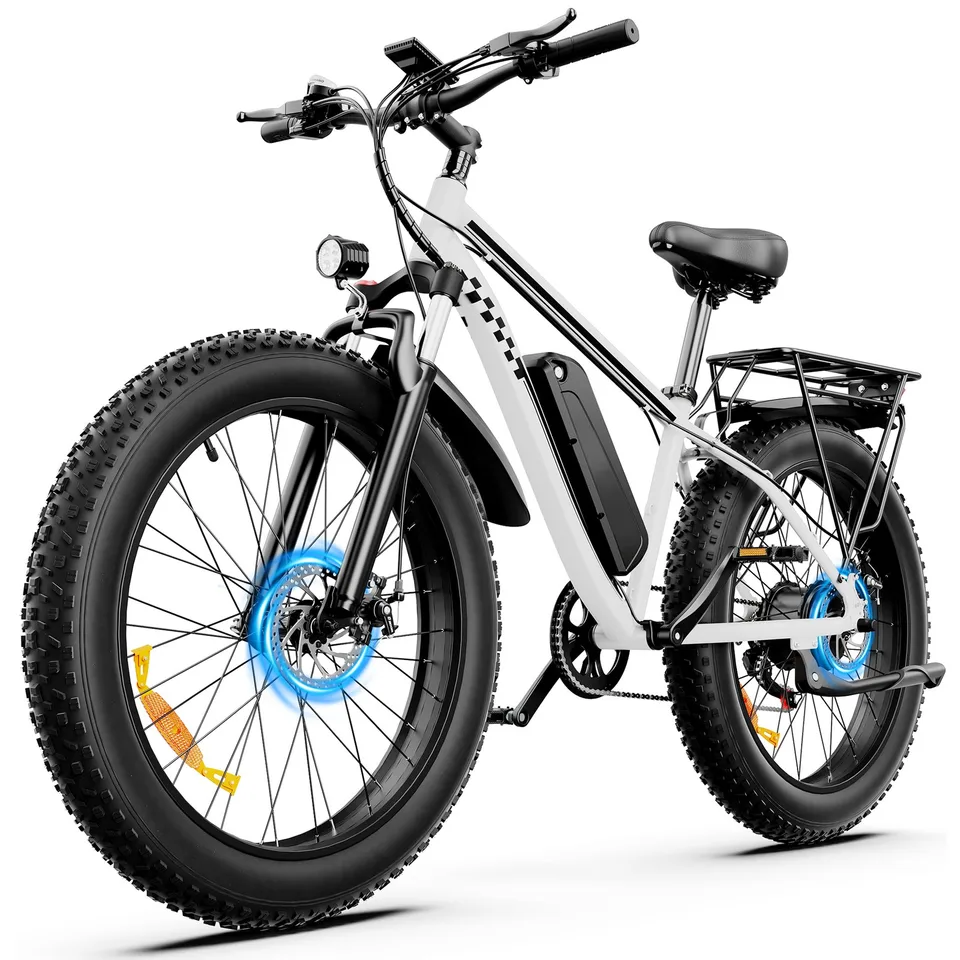 Electric Bike Peak 1500W 48V 15AH 26" Fat Tire Commuting ebike E Adults image 1