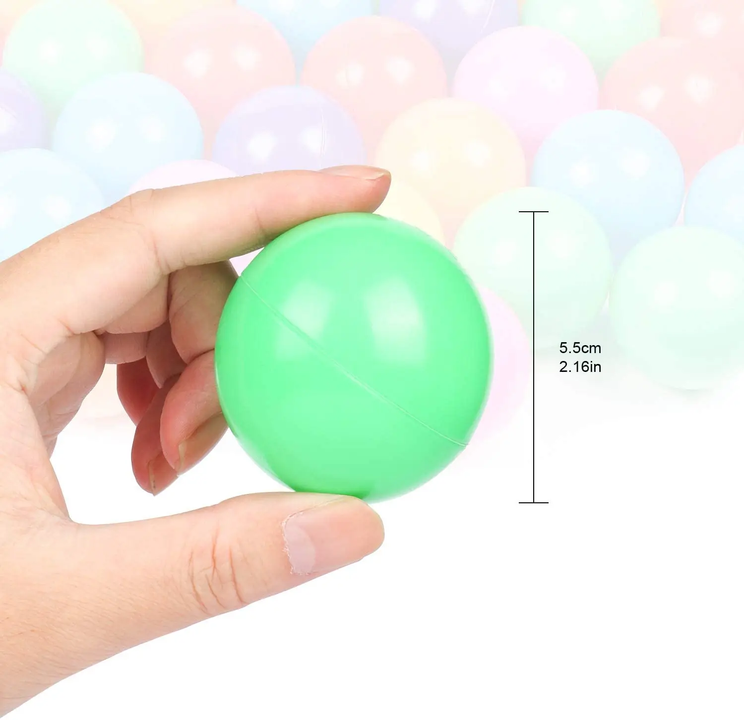 حقيبة شبكية على شكل كرة أوشن 50 قطعة يمكن سميكة في ملعب كرة مزركشة للأطفال ألعاب داخلية ألعاب بلاستيكية ملونة