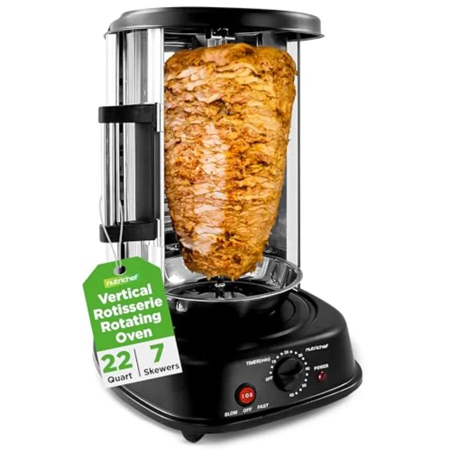 

Vertical Rotating Shawarma Oven for commercial kitchens stainless steel silver stain-resistant and energy-efficient with heat-r