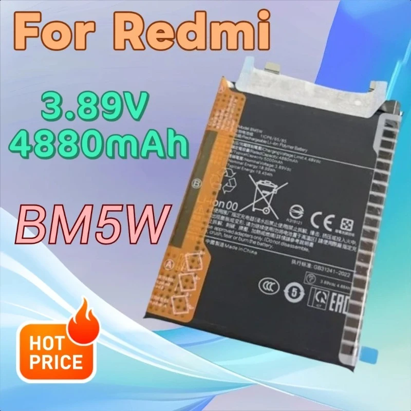 

3.89V 4880mAh BM5W Mobile Phone Battery for Redmi K70 Pro and K70 Ultra