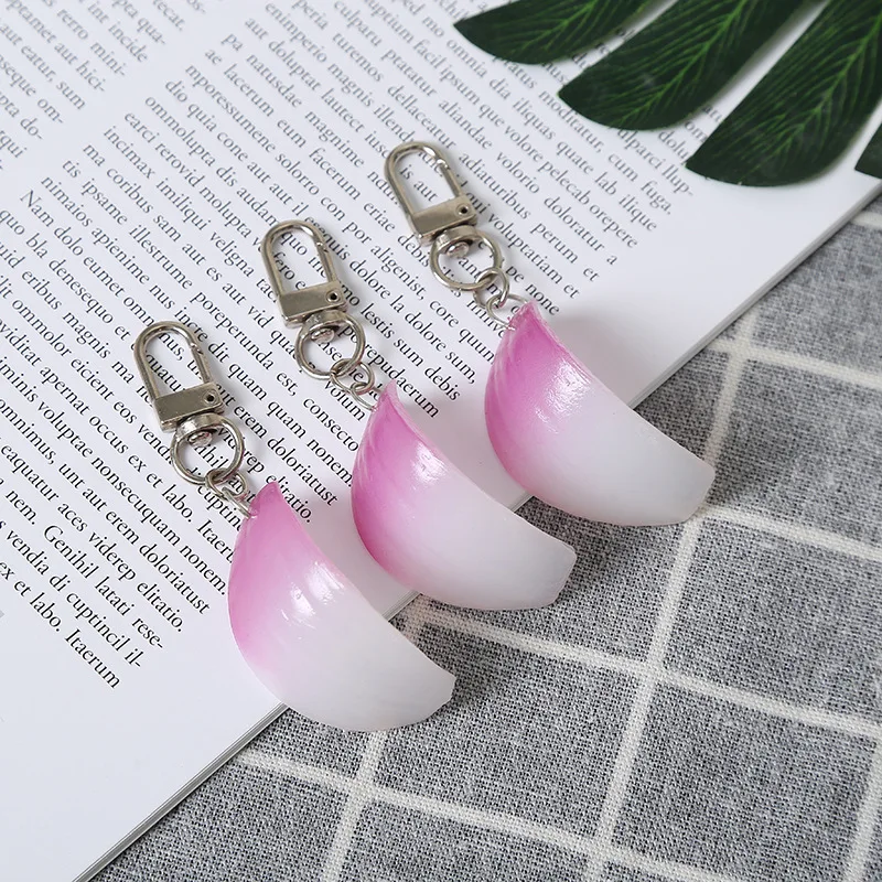 Resin Simulation Onion Food Vegetable Keychain Keyring For Women Men Gift Statement Funny Creative Bag Car Airpods Box Jewelry