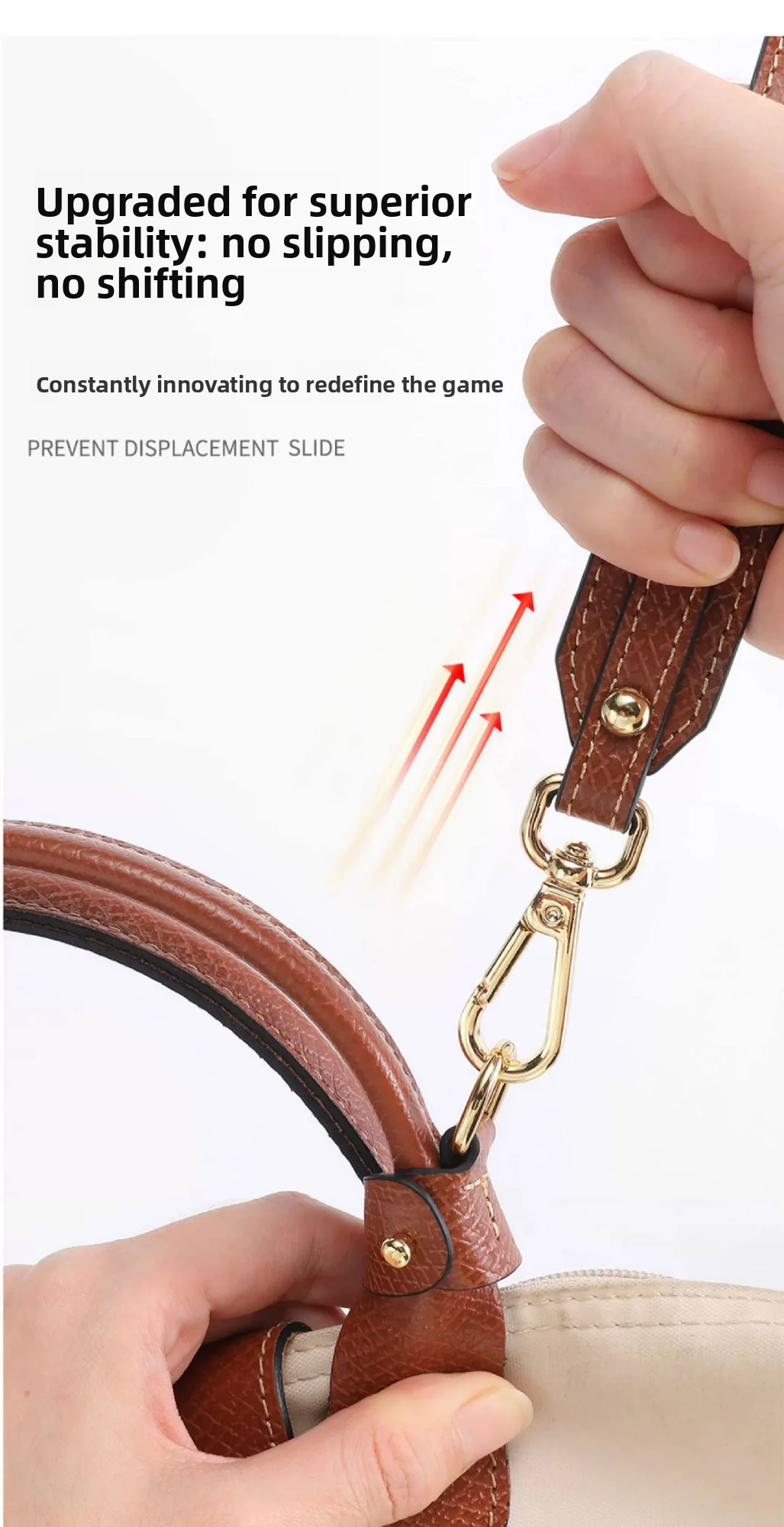 Leather Bag Shoulder Strap for Longchamp S Durable Leather Bag Strap Conversion Kit for Women Crossbody Bags