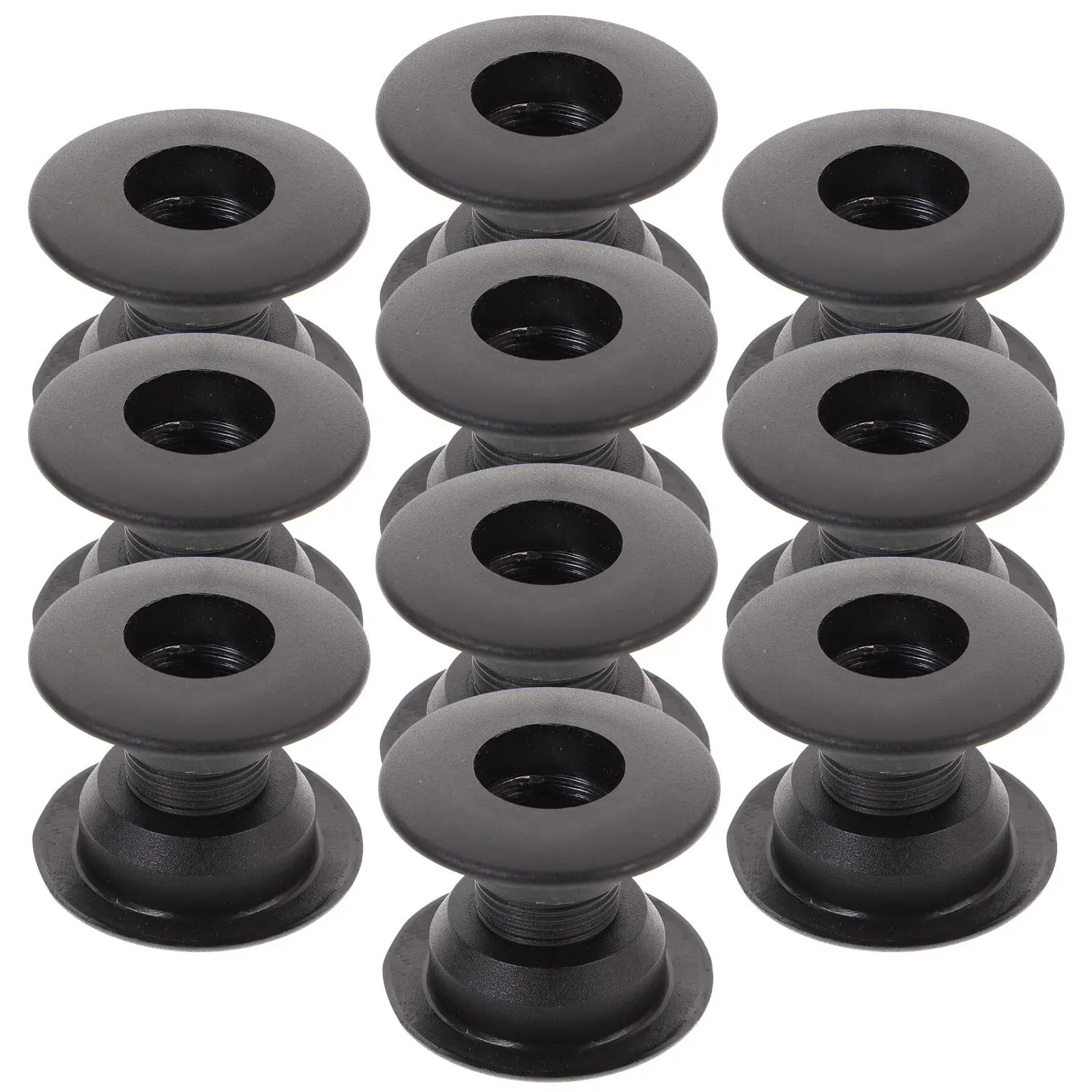 

10Set Foosball Machine Accessories Black Foosball Board Bearing Threaded No Screws Required Safe Easy Installation Soccer Table