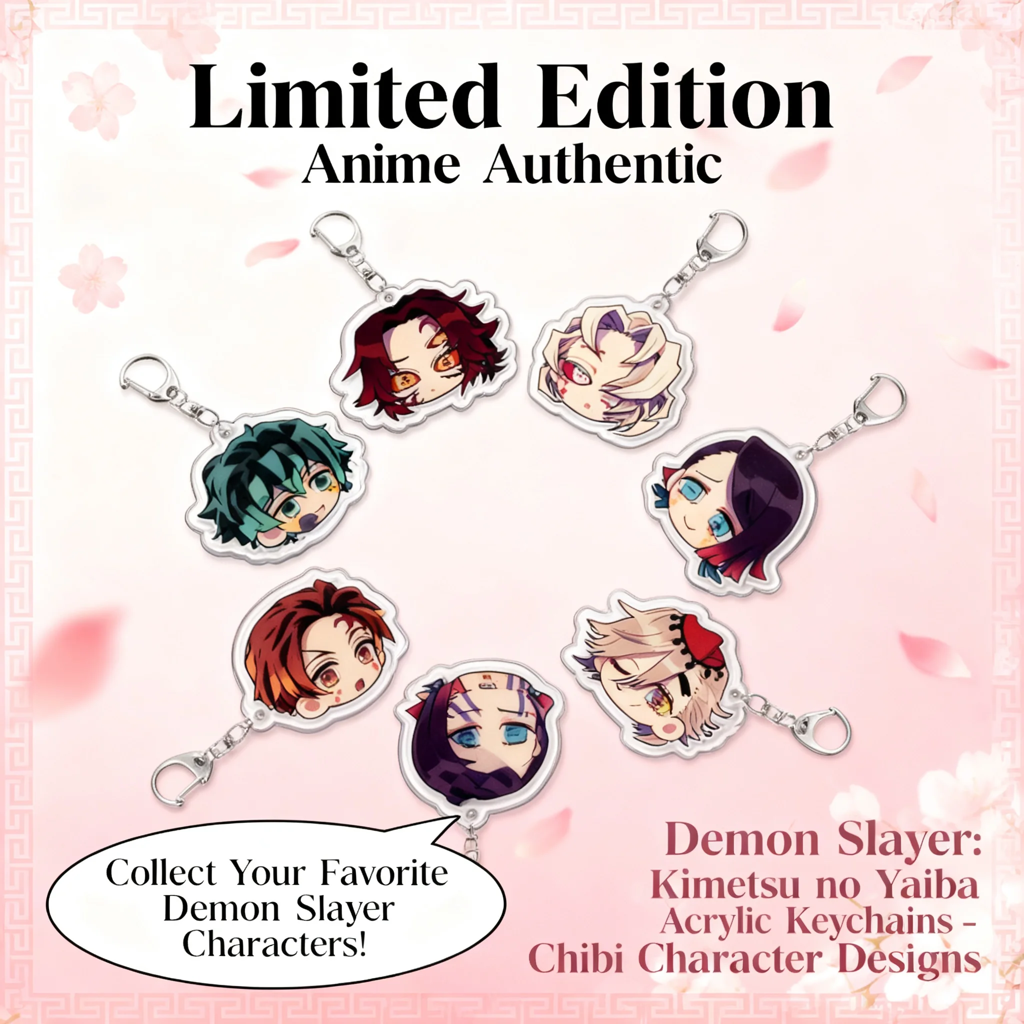 

Demon Slayer Acrylic Keychain Kamado Tanjiro Zenitsu Agatsuma Backpack Pendant Charm Anime Merchandise Cosplay Accessory Gift