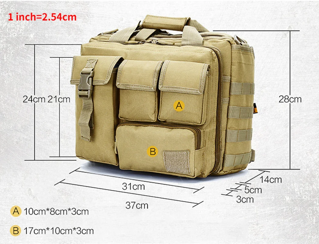 Yao Dong Military Tactical Molle System Messenger Shoulder Bag 15.6 Inch Laptop Bags Handbags Briefcase Outdoor Camera Bag Satch