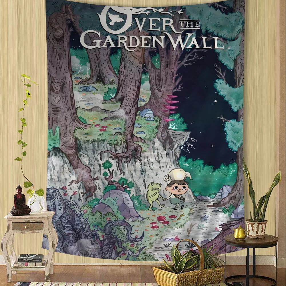 Cartoon O-Over the G-Garden W-Wall Anime Tapestry Hanging Tarot Hippie Wall Rugs Dorm Home Decor