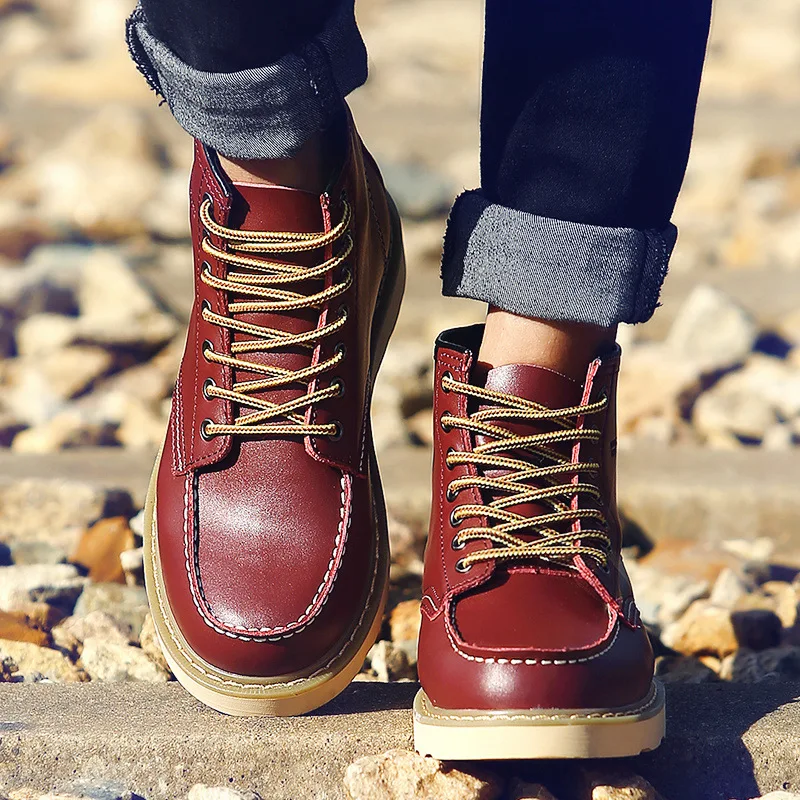 

Real Leather Men's Motorcycle Boots High Top Soft Leather Men's Chelsea Boots Mens Boots