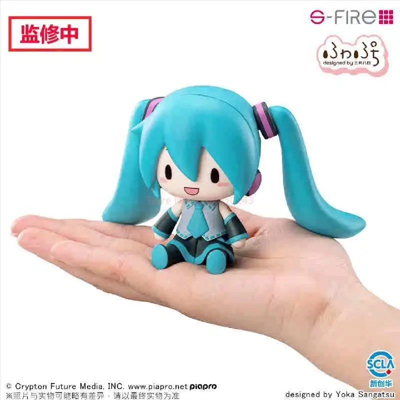 Figuras de Anime genuinas de Hatsune Miku versión Q muñecas en miniatura de PVC colección de figuras de acción DIY emoticonos decoraciones creativas regalo