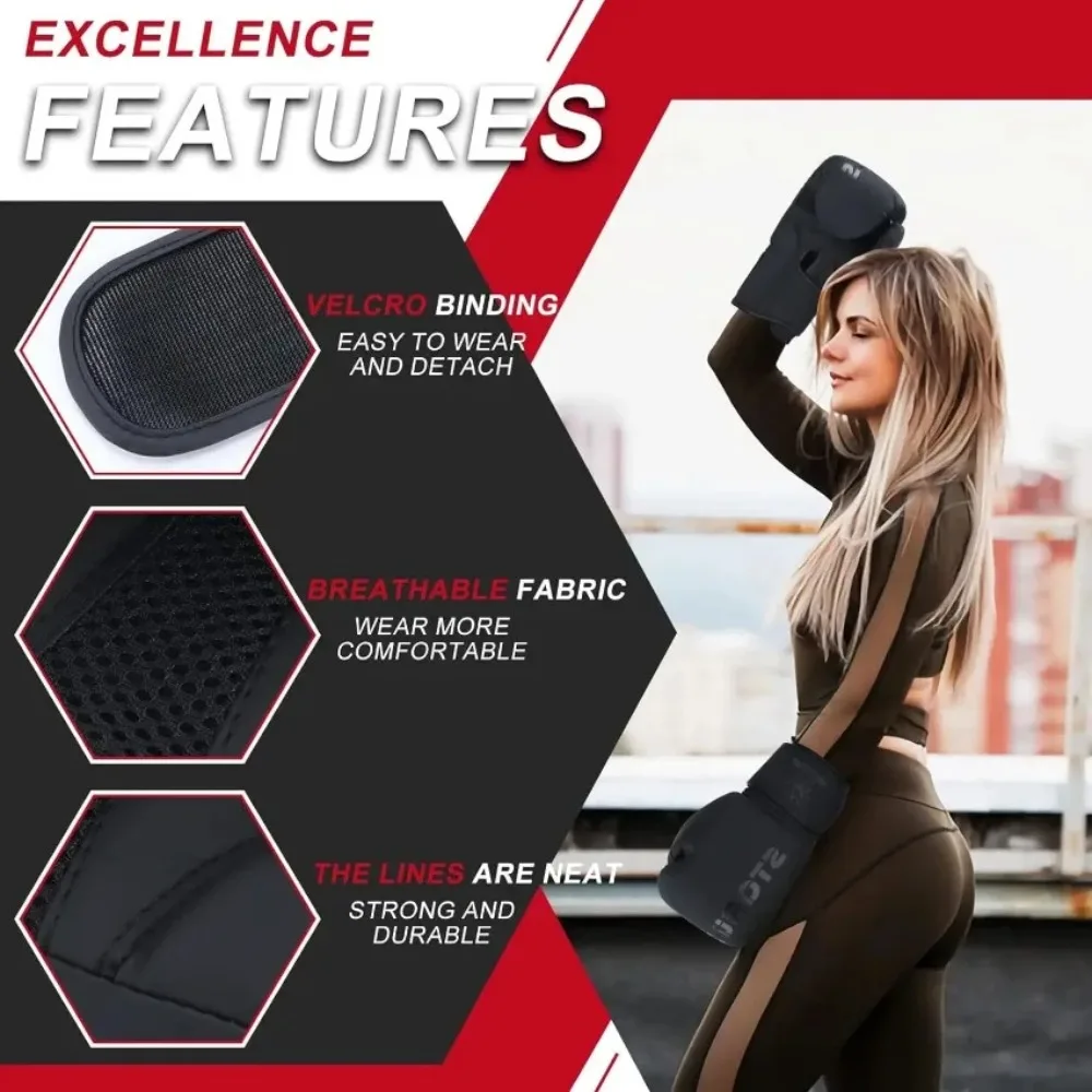 1 Pair Adult And Kids Professional Boxing Gloves Sanda Fighting Gloves Boys And Girls Muay Thai Training Sandbag Punching Gloves