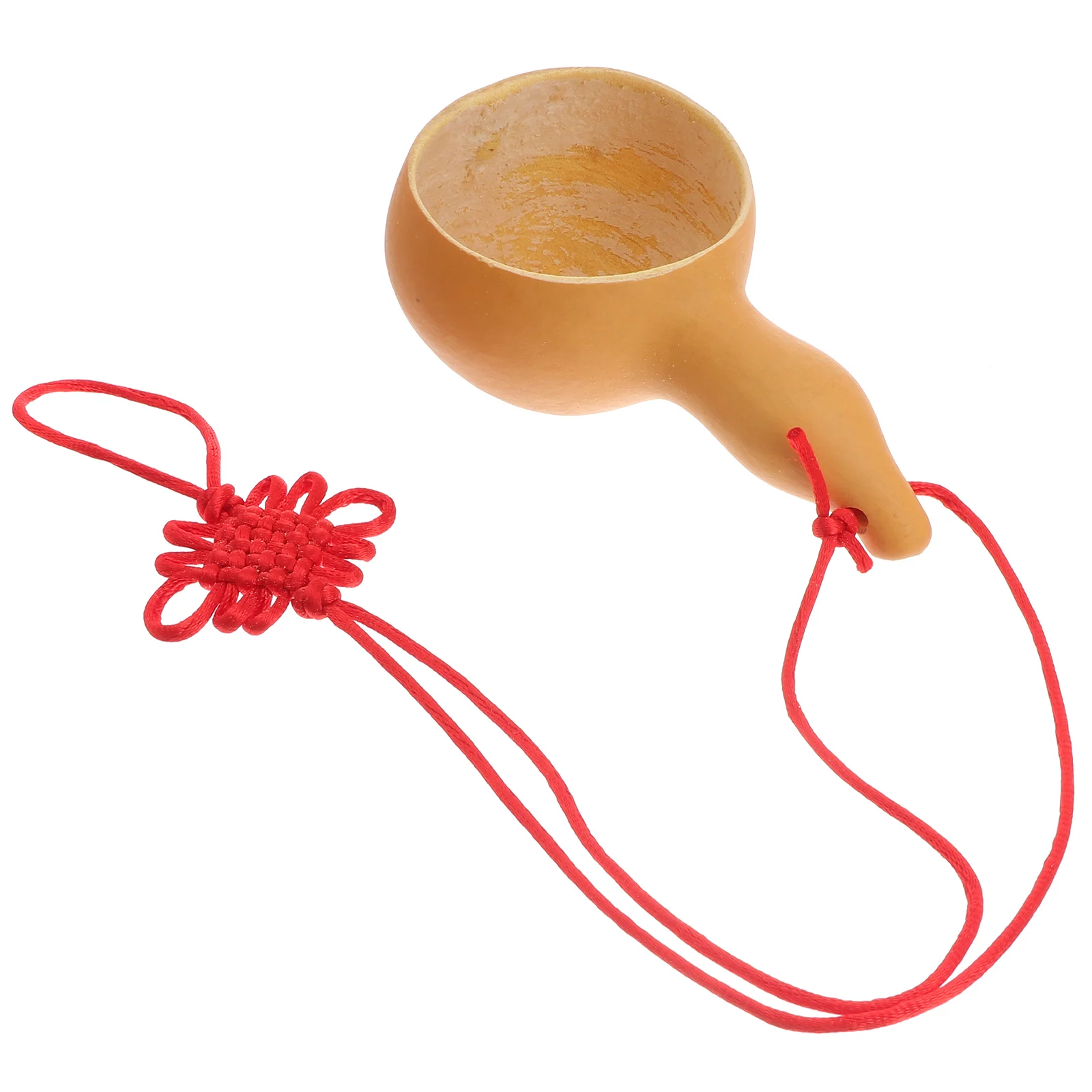 

1pc Gourd Craft Natural Water Scoop Multipurpose Kitchen Supply Large Capacity Household Water Ladle Yellow