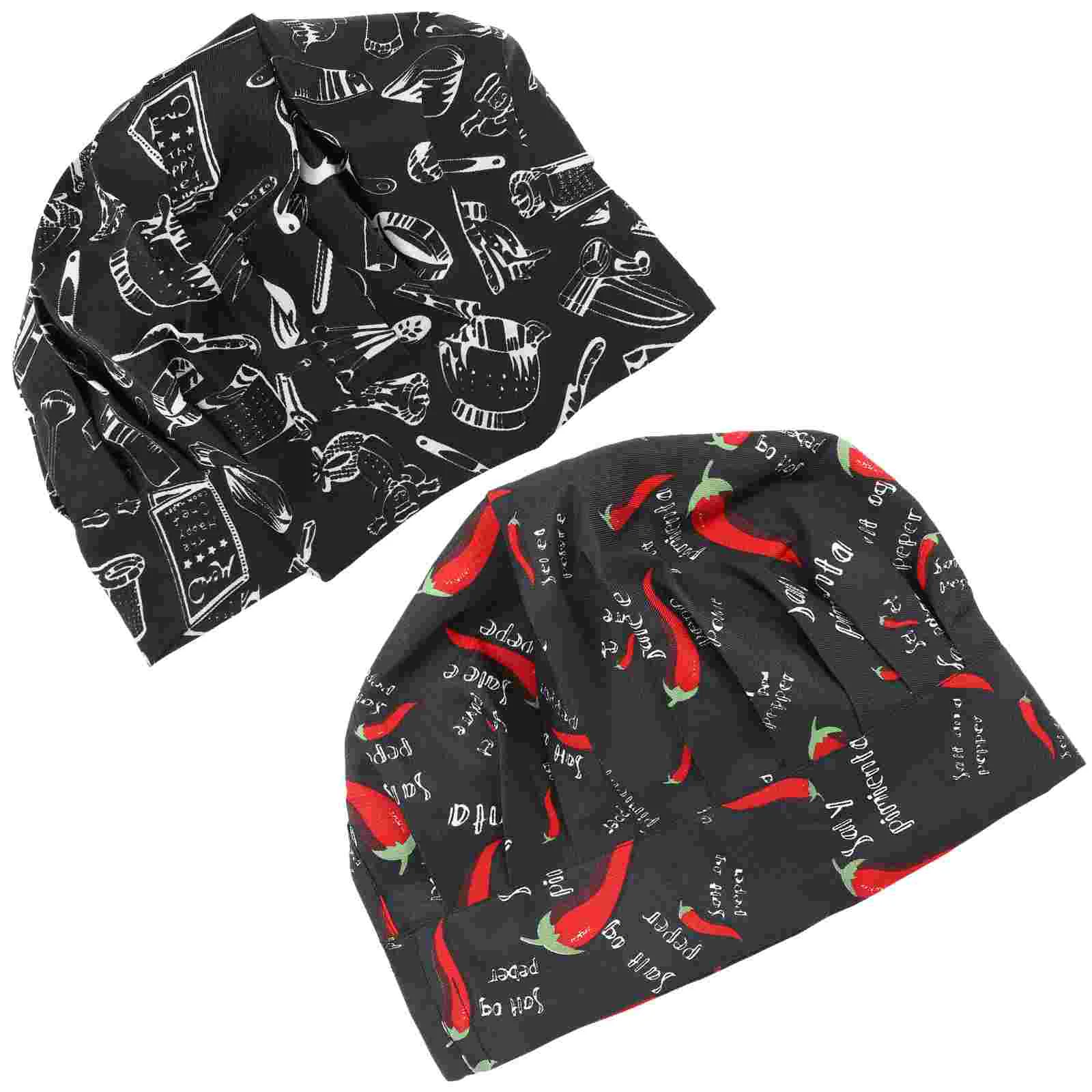 2 Pcs Chef Hat Adjustable Hats for Men Women Caps Kitchen Oilproof Dustproof Work