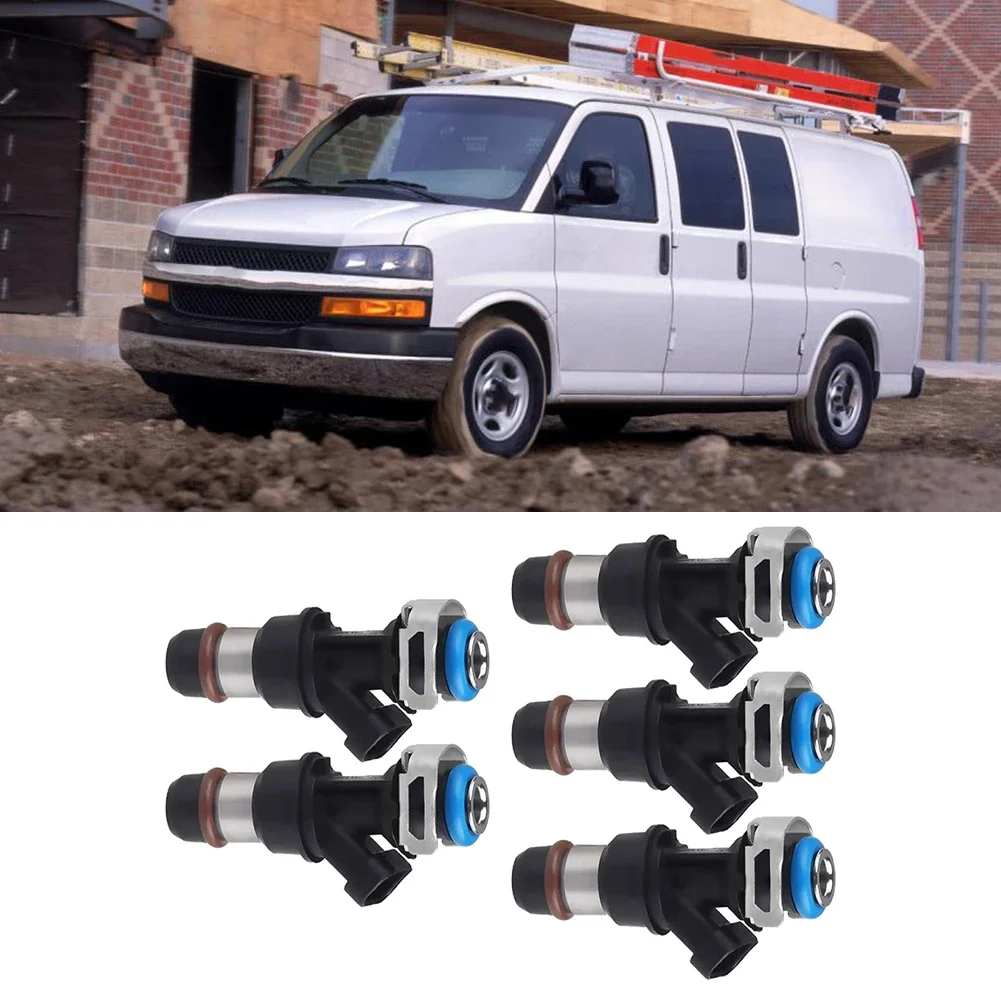

17113553 5Pcs 4 Holes Fuel Injectors For GMC For Yukon For Chevy For Cadi For V8 Optimized Fuel Economy Car Accessories