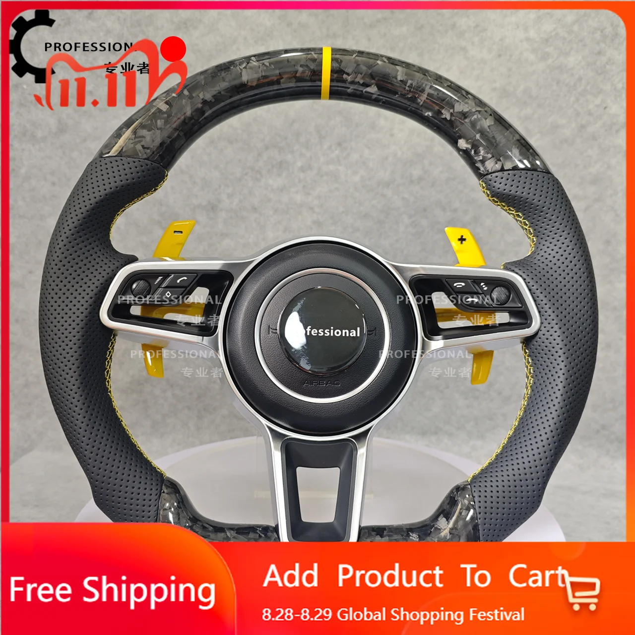 

Внутренние наклейки из углеродного волокна, натуральная кожа, рулевое колесо, подходит для Porsche Macan Cayenne 911 991 918 718 970 958, рулевое колесо