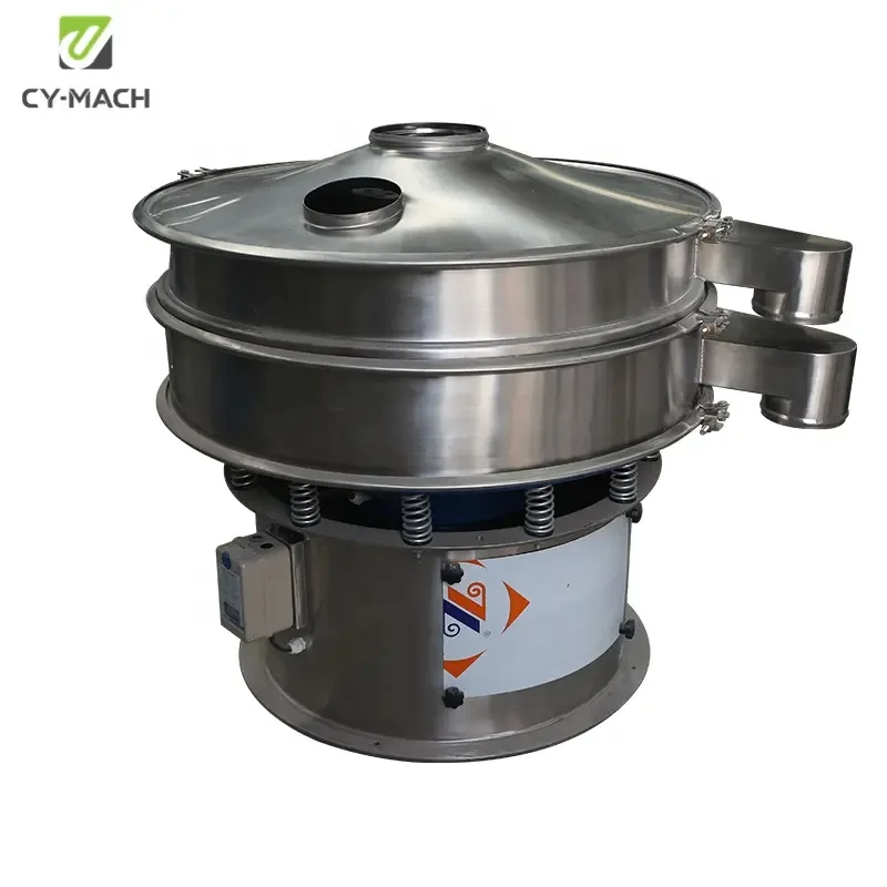 All Stainless Steel D600mm 60 Micro Mesh Not Blocking Screen Mechanical Vibrating Vibratory Sieve Flour Sifting In Flour Mill