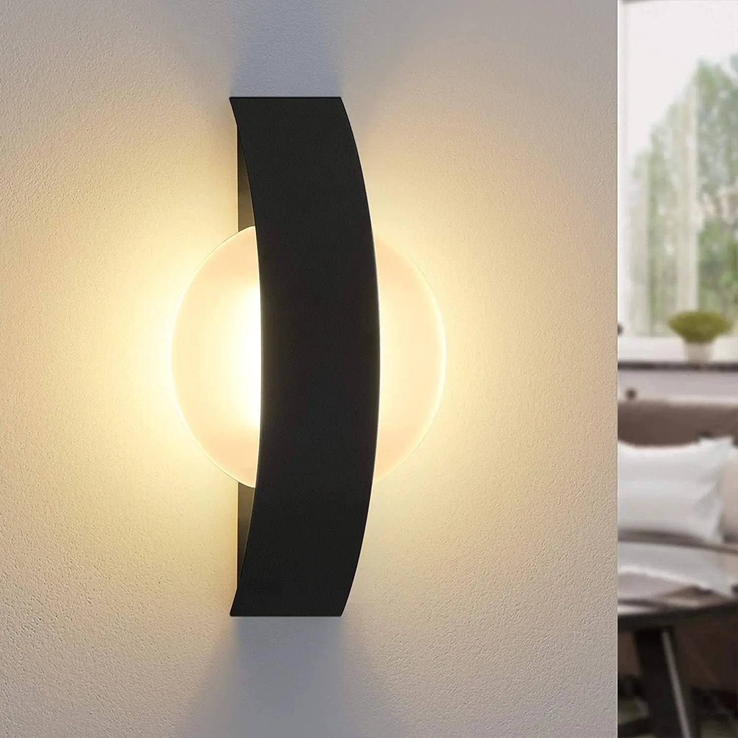 3ER LED Wandleuchte Innen Wandlampe Flur Warmweiß Modern DesignTreppenhaus Nachtlampe Bettlampe aus Acryl 6W 3000K Energiesparen Wandbeleuchtung für Wohnzimmer Schlafzimmer Kinderzimmer