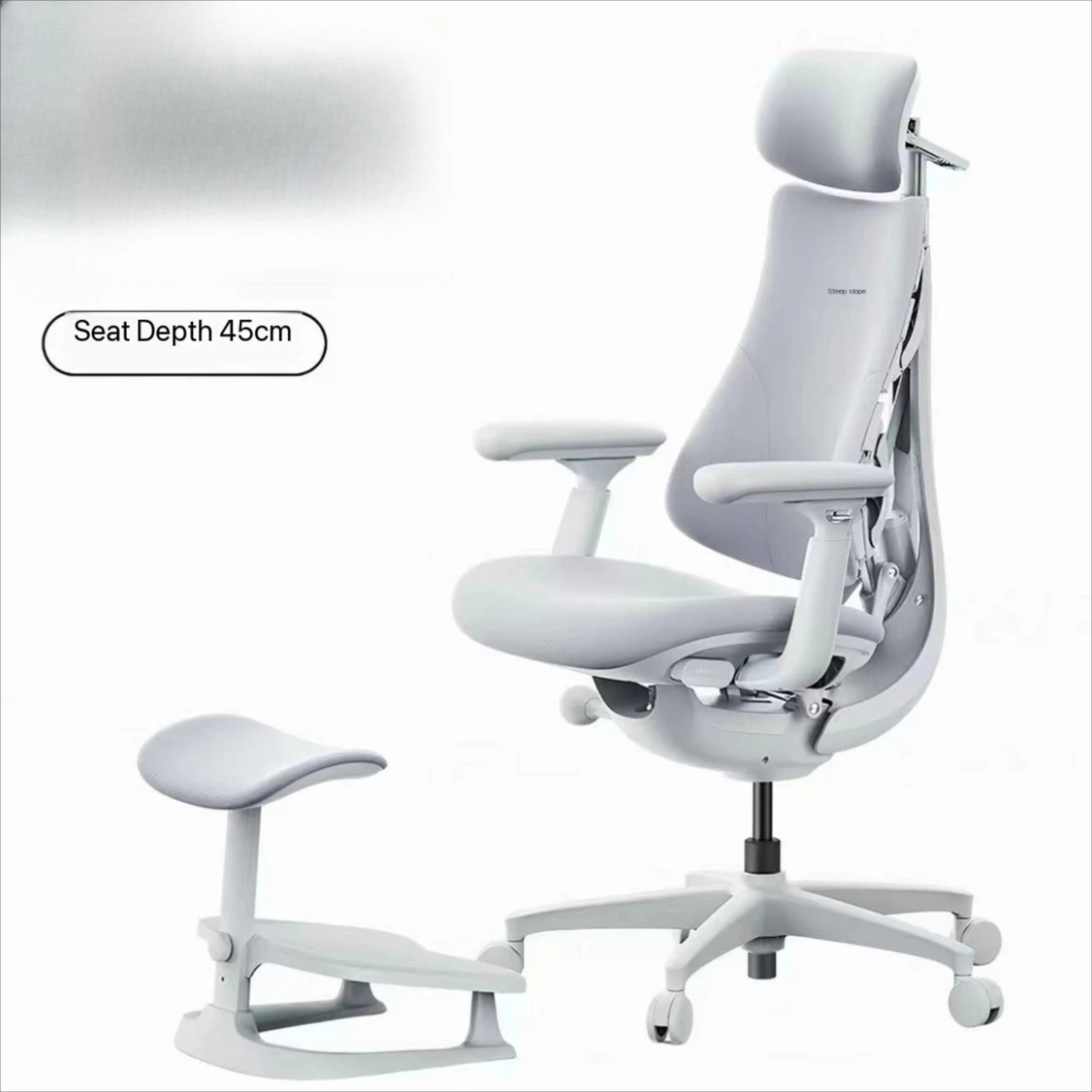Dynamic Ergonomic Adjustable Aluminum Alloy Electric Sliding Office Swivel Chair, Gaming Chair, High Backrest Support