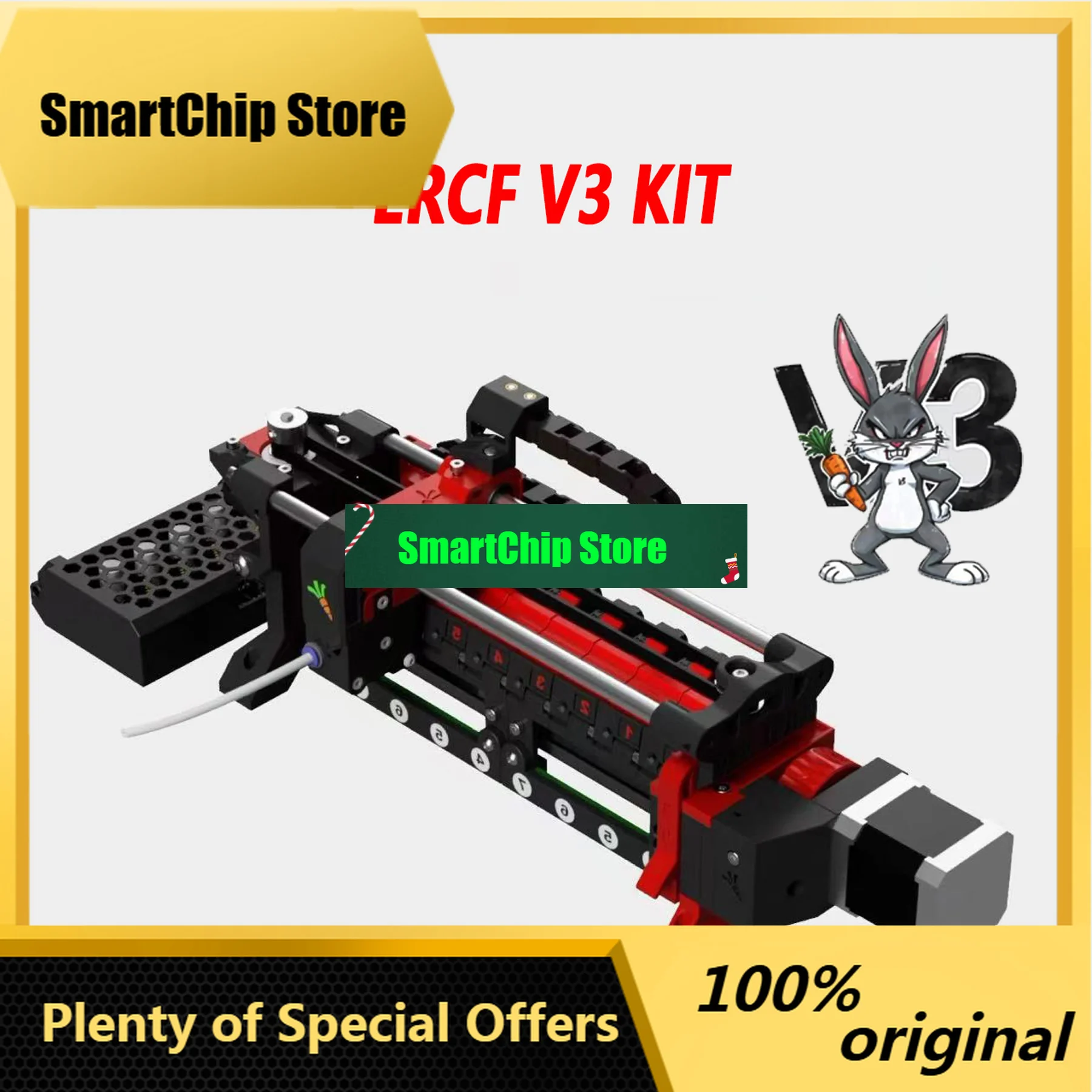 SmCpBlurolls Voron Enraged Rabbit Carrot Feeder ERCF V3 Multi-Color Upgrade Kit MMU System For 2.4/Trident With Klipper Integrat