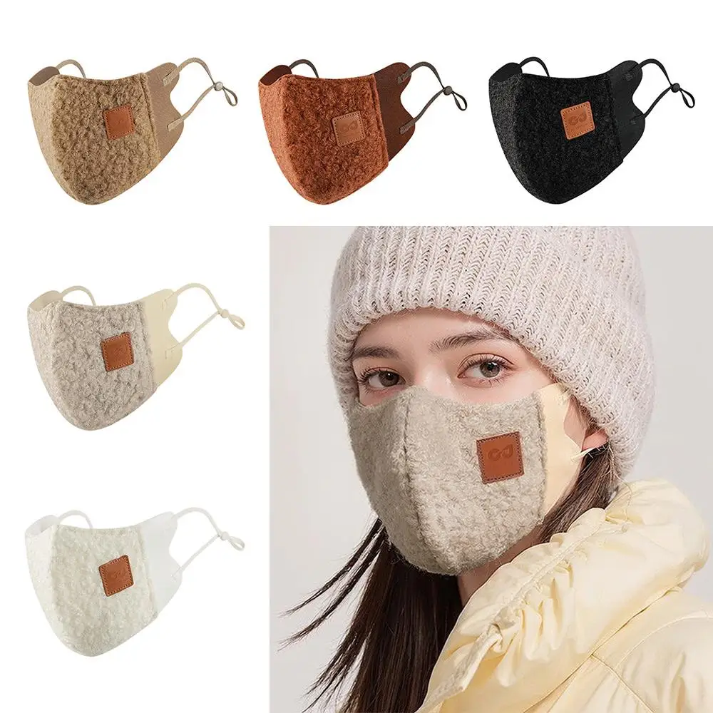 Soft Windproof Winter Fleece Face Mask Storage Heat Warm Cold-Resistant Masks Outdoor Slimming Face Mask