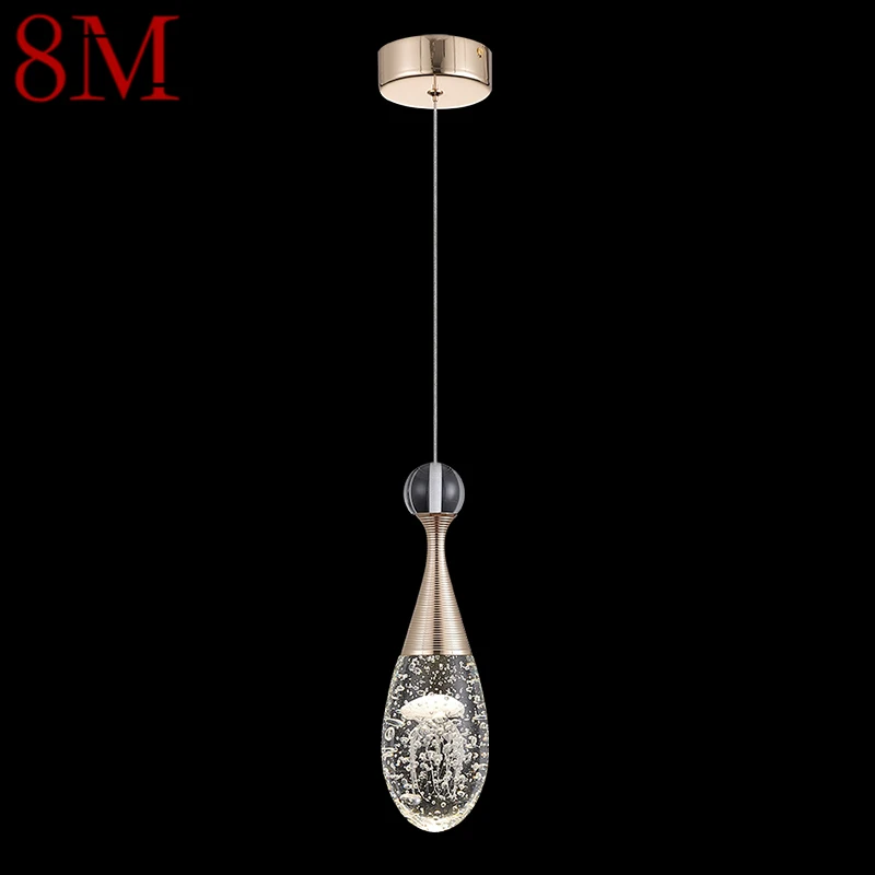 

8M Modern Pendant Lamp Originality Handmade Jellyfish Crystal LED Chandelier Lighting for Bedroom Dining Room