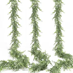 Artificial Eucalyptus Garland Wedding Backdrop Arch Wall Supplies Hanging Green Rattan Fake Plants Home Room Garden Decorations