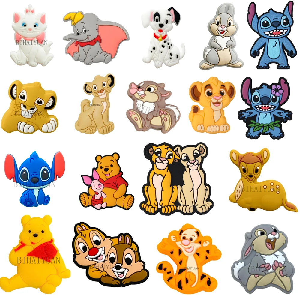 10 piezas de cuentas focales de silicona con diseños de Marie Cat, Dumbo y Miss Bunny para la fabricación DIY de llaveros, collares, pulseras y cadenas para chupetes