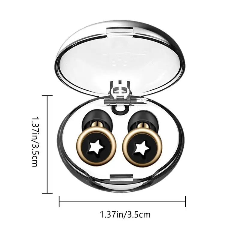 Bouchons d'oreille réutilisables antibruit avec boîte de rangement, bouchons d'oreille en silicone pour le sommeil, bouchons d'oreille flexibles pour avion