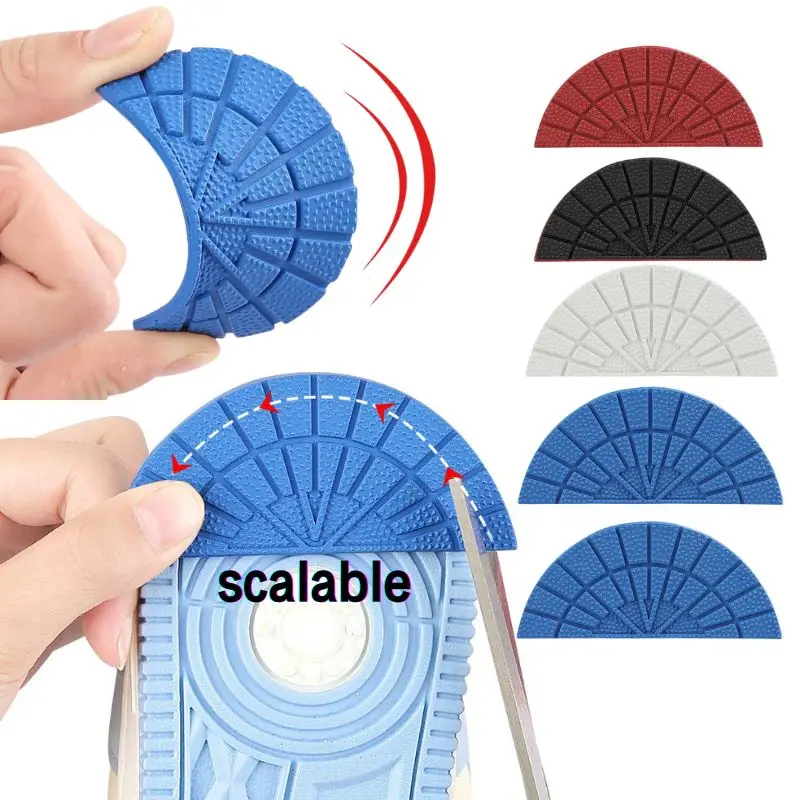 1 Pair Wear-resistant Shoes Sole Stickers Rubber Outsole Protector For Sneakers Anti-Slip No-Adhesive Shoe Sticker Pads