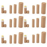 Tubo de papel Kraft para bálsamo labial, 5g/12g/17g/61g, tubo vacío para lápiz labial, envases cosméticos degradables, tubo de pasta desodorante sólido, venta al por mayor