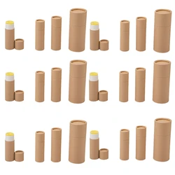 5g/12g/17g/61g Lip Balm Kraft Paper Tube Empty Lipstick Tube Degradable Cosmetic Containers Solid Deodorant Paste Tube Wholesale