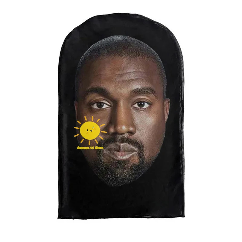 New 3D Printed Kanye Mask Elastic Mesh Full Face Mask for Men Women Cosplay Headwear Hip Hop Fashion Balaclava Hood Hat Headgear