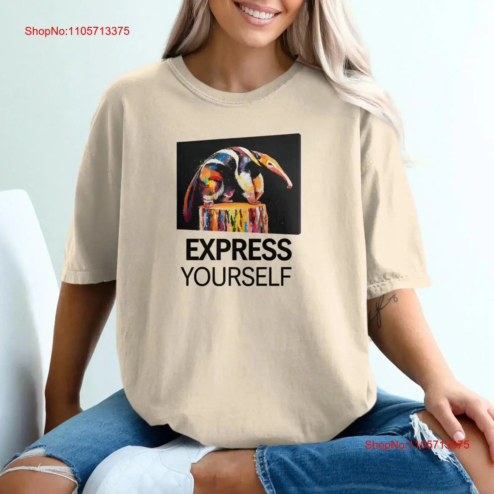 Vibrant Anteater T Shirt Unique Animal Design Colorful Express Yourself Fun for Him Her College Style vintage Washed