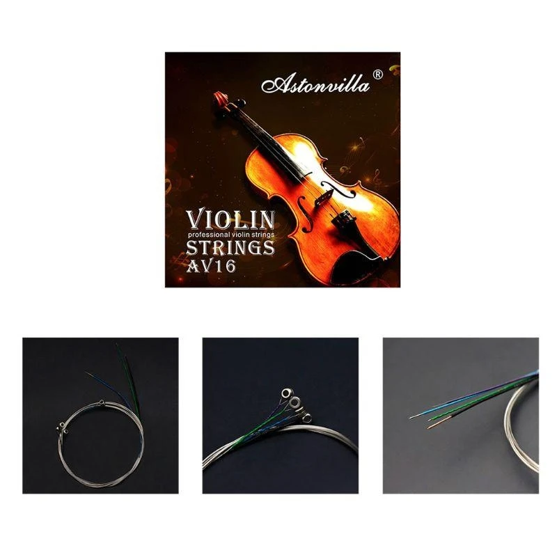 4Pcs/Set Violin String Replacement for 3/4 4/4 Violin Musical Instrument Parts
