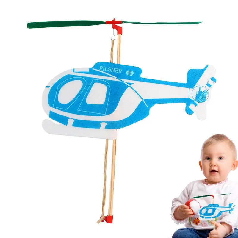 Flying Helicopter Toy Rubber Band Helicopter Airplane Toys Glider Propeller Toy Aircraft Model For Kids Ages 4-12 Boys Girls