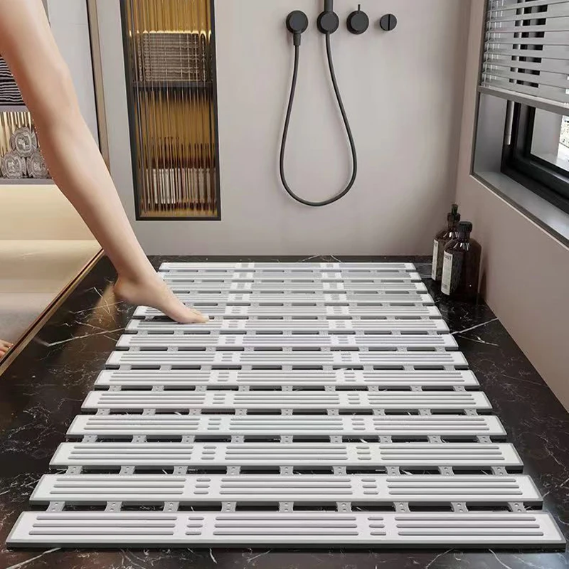 Bathroom Anti Slip Mat Household Long Foldable Shower Mat Bathroom Anti Fall Suction Cup Floor Mat Bathroom Carpet