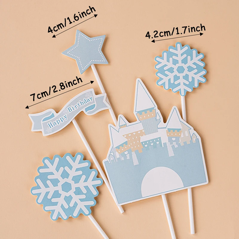 Disney Series Frozen Birthday Party Decorations Princess Elsa Birthday Gifts kids diy cake Topper Party Decoration Supplies ﻿