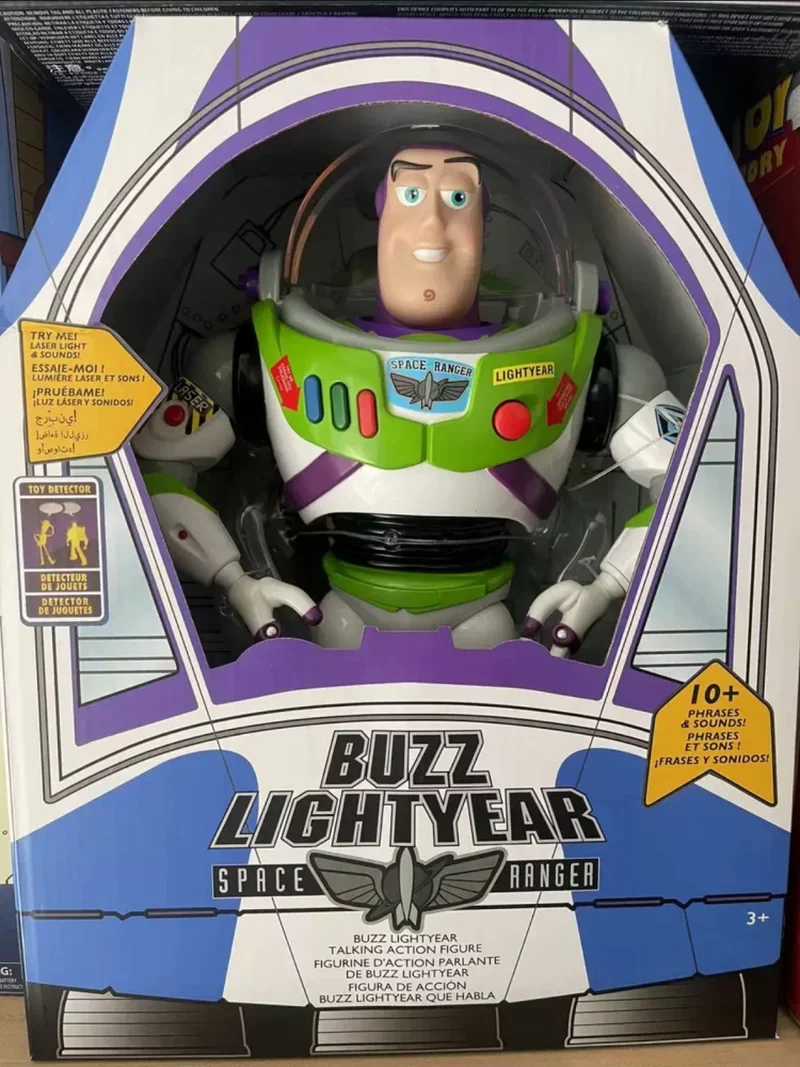 New Disney American Toy Story Buzz Lightyear Speaks With Sound And Light Catapulting Wings Can Move Cute Doll Deformat Figure Gi