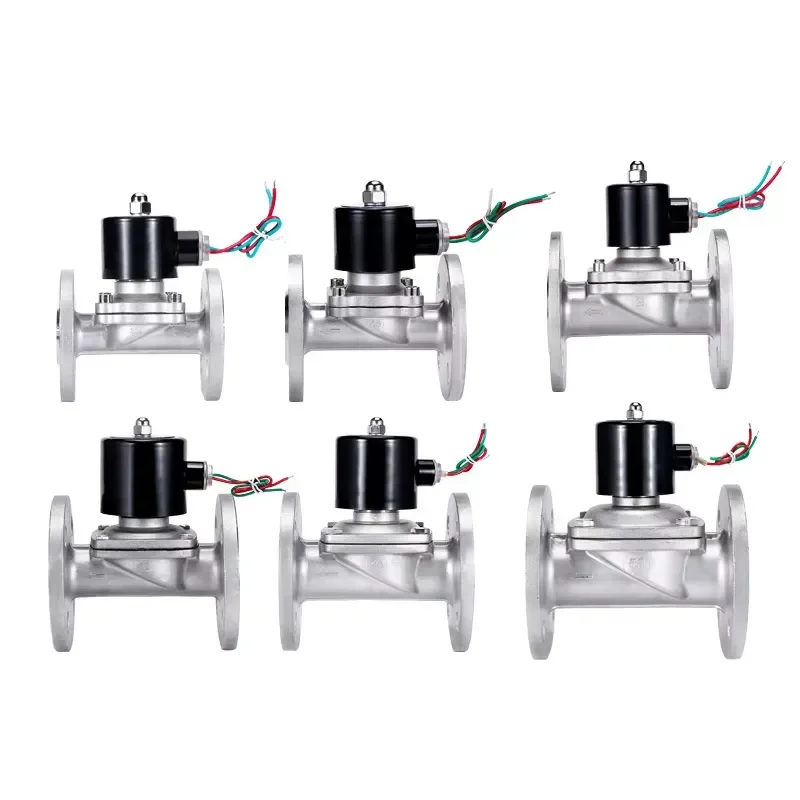 Hydraulic Water Solenoid Valve 220V AC 3inch Normal Close Magnetic Stainless Steel 304 Flange Solenoid Valve for