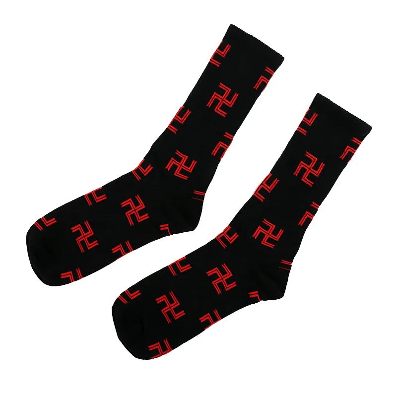 Anime Cosplay Socks For Women Men Swastika Society Logo Long Socks Halloween Accessories